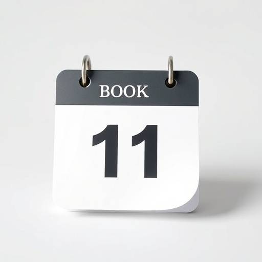 Calendar with a highlighted date, symbolizing a booking
